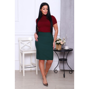 Юбка женская №20661 костюмная ткань (р-ры: 44-54) зеленый