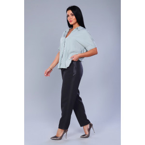 Брюки женские №32810 смесовая ткань (р-ры: 48-58) черный