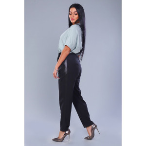 Брюки женские №32810 смесовая ткань (р-ры: 48-58) черный