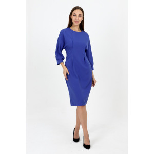 Платье женское №20655 костюмная ткань (р-ры: 44-54) васильковый