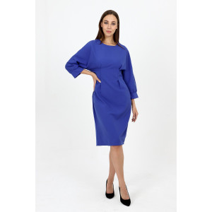 Платье женское №20655 костюмная ткань (р-ры: 44-54) васильковый