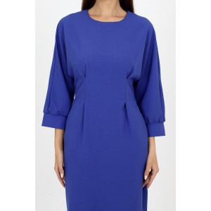 Платье женское №20655 костюмная ткань (р-ры: 44-54) васильковый