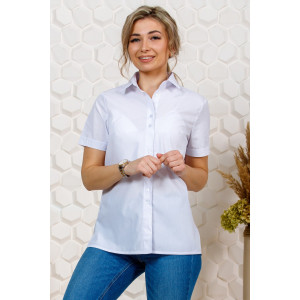 Туника женская №57028 смесовая ткань (р-ры: 42-56) белый