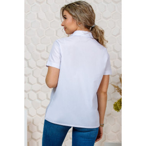 Туника женская №57028 смесовая ткань (р-ры: 42-56) белый