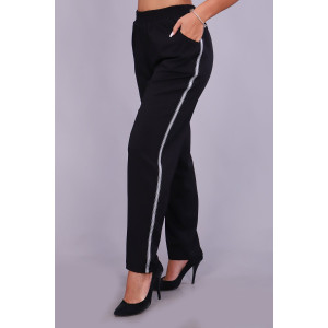 Брюки женские №32806 смесовая ткань (р-ры: 48-62) черный