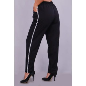 Брюки женские №32806 смесовая ткань (р-ры: 48-62) черный