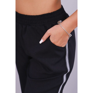 Брюки женские №32806 смесовая ткань (р-ры: 48-62) черный