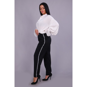 Брюки женские №32806 смесовая ткань (р-ры: 48-62) черный