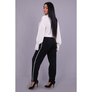 Брюки женские №32806 смесовая ткань (р-ры: 48-62) черный