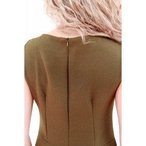 Платье женское №20637 барби (р-ры: 44-52) хаки Платье женское №20637 барби (р-ры: 44-52) хаки