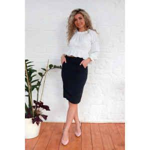 Юбка женская №20633 хамур (р-ры: 44-52) синий Юбка женская №20633 хамур (р-ры: 44-52) синий