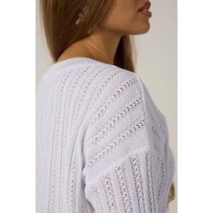 Джемпер женский "Бэлла" вязаный трикотаж (р-ры: 42-60) белый