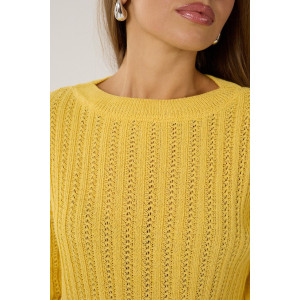Джемпер женский "Бэлла" вязаный трикотаж (р-ры: 42-60) светло-желтый Джемпер женский "Бэлла" вязаный трикотаж (р-ры: 42-60) светло-желтый