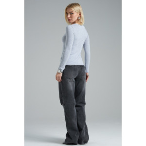 Лонгслив женский "Skims" фуллайкра кулирка вязаная (р-ры: 38-52) серый Лонгслив женский "Skims" фуллайкра кулирка вязаная (р-ры: 38-52) серый