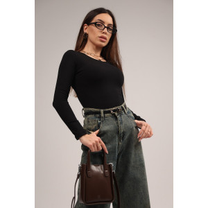 Лонгслив женский "Skims" фуллайкра кулирка вязаная (р-ры: 38-52) черный Лонгслив женский "Skims" фуллайкра кулирка вязаная (р-ры: 38-52) черный