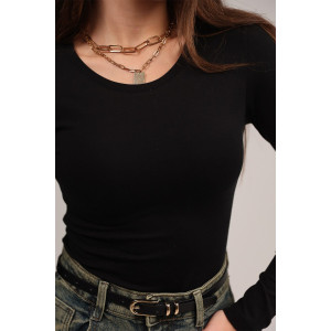 Лонгслив женский "Skims" фуллайкра кулирка вязаная (р-ры: 38-52) черный Лонгслив женский "Skims" фуллайкра кулирка вязаная (р-ры: 38-52) черный