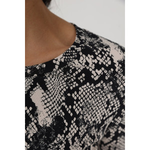 Лонгслив женский "Skims" фуллайкра кулирка вязаная (р-ры: 38-52) питон