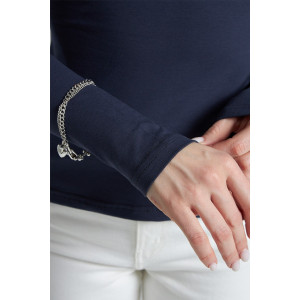 Лонгслив женский "Skims" фуллайкра кулирка вязаная (р-ры: 38-52) антрацитовый Лонгслив женский "Skims" фуллайкра кулирка вязаная (р-ры: 38-52) антрацитовый