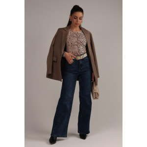 Лонгслив женский "Skims" фуллайкра кулирка вязаная (р-ры: 38-52) кобра