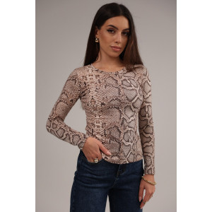 Лонгслив женский "Skims" фуллайкра кулирка вязаная (р-ры: 38-52) кобра