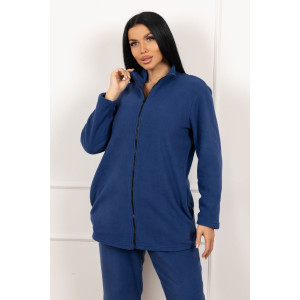 Костюм двойка женский 1646 флис (р-ры: 48-58) синий