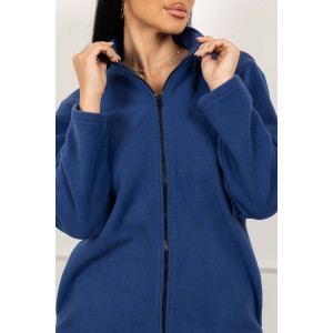 Костюм двойка женский 1646 флис (р-ры: 48-58) синий