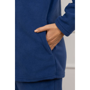 Костюм двойка женский 1646 флис (р-ры: 48-58) синий