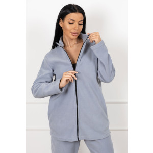 Костюм двойка женский 1646/7 флис (р-ры: 48-58) светло-серый