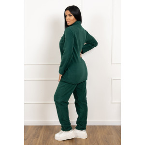 Костюм двойка женский 1646/8 флис (р-ры: 48-58) изумрудный
