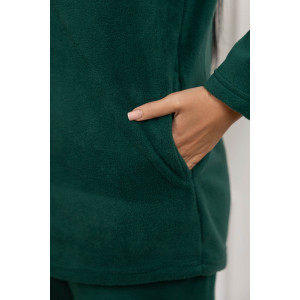 Костюм двойка женский 1646/8 флис (р-ры: 48-58) изумрудный