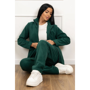 Костюм двойка женский 1646/8 флис (р-ры: 48-58) изумрудный