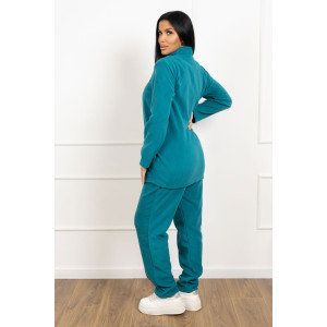 Костюм двойка женский 1646/6 флис (р-ры: 48-58) сине-зеленый