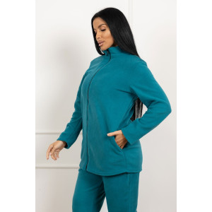 Костюм двойка женский 1646/6 флис (р-ры: 48-58) сине-зеленый