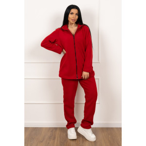 Костюм двойка женский 1646/4 флис (р-ры: 48-58) бордовый