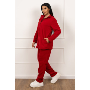 Костюм двойка женский 1646/4 флис (р-ры: 48-58) бордовый