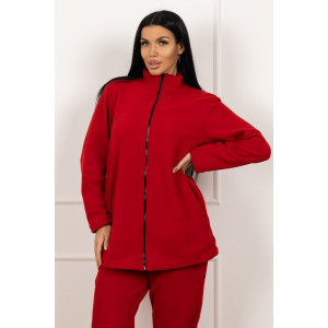 Костюм двойка женский 1646/4 флис (р-ры: 48-58) бордовый