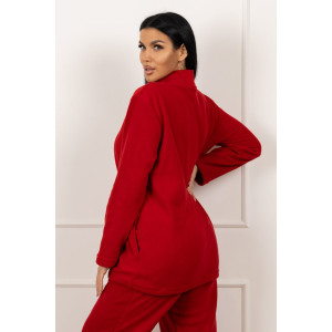 Костюм двойка женский 1646/4 флис (р-ры: 48-58) бордовый