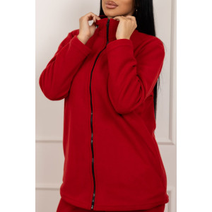 Костюм двойка женский 1646/4 флис (р-ры: 48-58) бордовый