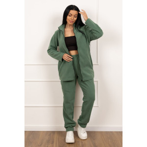Костюм двойка женский 1646/3 флис (р-ры: 48-58) зеленый