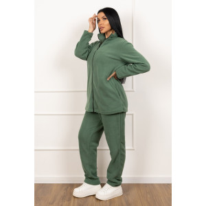 Костюм двойка женский 1646/3 флис (р-ры: 48-58) зеленый