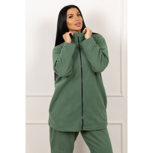 Костюм двойка женский 1646/3 флис (р-ры: 48-58) зеленый
