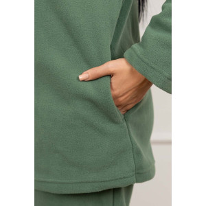 Костюм двойка женский 1646/3 флис (р-ры: 48-58) зеленый