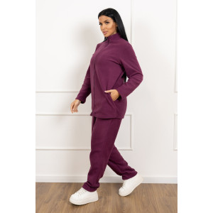 Костюм двойка женский 1646/1 флис (р-ры: 48-58) фиолетовый