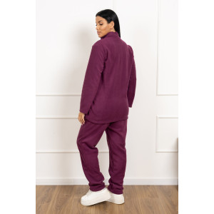 Костюм двойка женский 1646/1 флис (р-ры: 48-58) фиолетовый