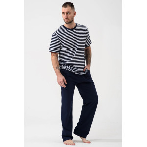Пижама мужская "Полоса" 2440-К кулирка (р-ры: 48-58) синий
