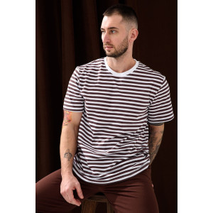 Пижама мужская "Полоса" 2440-К кулирка (р-ры: 48-58) коричневый Пижама мужская "Полоса" 2440-К кулирка (р-ры: 48-58) коричневый