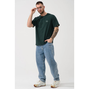 Футболка мужская "Горы зовут" 2438-К кулирка (р-ры: 48-58) зеленый Футболка мужская "Горы зовут" 2438-К кулирка (р-ры: 48-58) зеленый