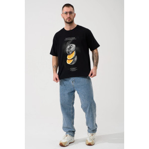 Футболка мужская "Луна" 2436-К кулирка (р-ры: 48-58) черный Футболка мужская "Луна" 2436-К кулирка (р-ры: 48-58) черный