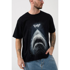 Футболка мужская "Акула" 2437-К кулирка (р-ры: 48-58) черный Футболка мужская "Акула" 2437-К кулирка (р-ры: 48-58) черный