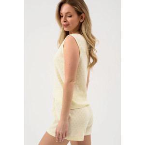 Пижама женская "Шарм" 2429-Рн хлопок (р-ры: 44-54) желтый Пижама женская "Шарм" 2429-Рн хлопок (р-ры: 44-54) желтый